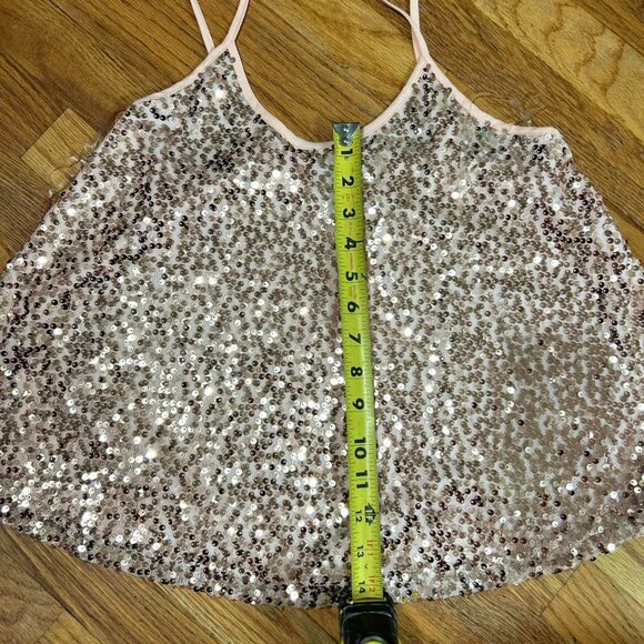 3/$15 Pink Y2K Sparkly sequin tank top rue 21 2000s - Picture 3 of 4
